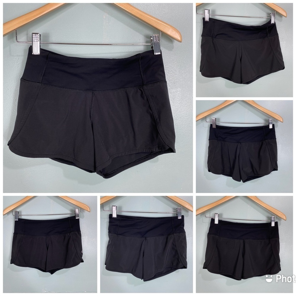 Lululemon Run Times Shorts Sz 2 Black 4”